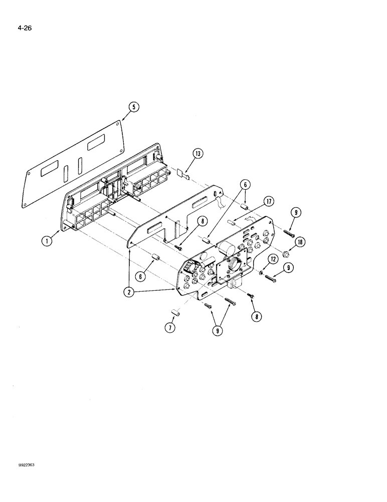 Схема запчастей Case IH 9210 - (4-026) - INSTRUMENT CLUSTER (04) - ELECTRICAL SYSTEMS