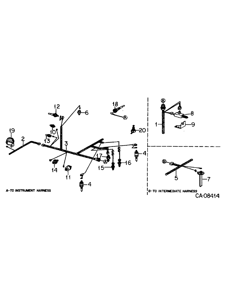 Схема запчастей Case IH 4586 - (08-23) - ELECTRICAL, CHASSIS WIRING, SWITCHES AND RELATED PARTS, 4586 TRACTORS (06) - ELECTRICAL