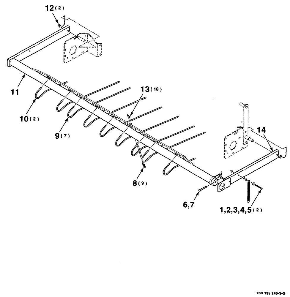 Схема запчастей Case IH RS561A - (3-002) - WINDGUARD AND MOUNTING ASSEMBLY Pickup