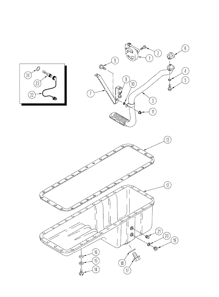 Схема запчастей Case IH STX325 - (02-18) - OIL PUMP AND OIL PAN 6TAA-8304 / 6TAA-9004 EMISSIONS CERTIFIED ENGINE (02) - ENGINE