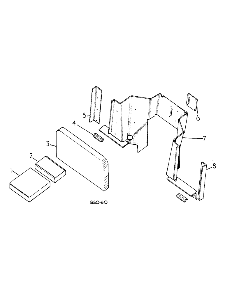 Схема запчастей Case IH 585 - (13-052) - INSULATORS, SAFETY CAB (05) - SUPERSTRUCTURE