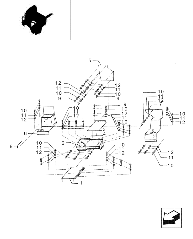 Схема запчастей Case IH JX95 - (1.92.0[46]) - CAB - CHASSIS FRAME PLATFORM AND COMPONENT PARTS (10) - OPERATORS PLATFORM/CAB