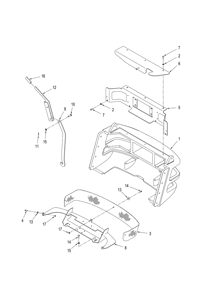 Схема запчастей Case IH STX500 - (09-35) - BUMPER (09) - CHASSIS