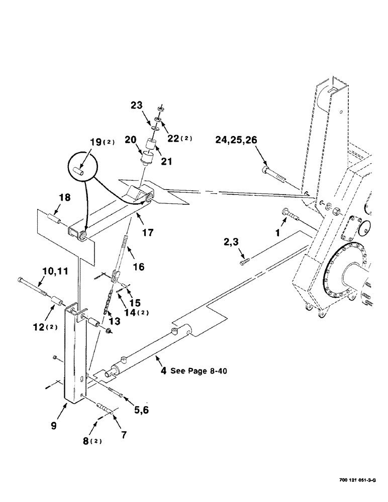 Схема запчастей Case IH 8825 - (08-36) - HEADER FLOTATION ASSEMBLY, LEFT (08) - HYDRAULICS