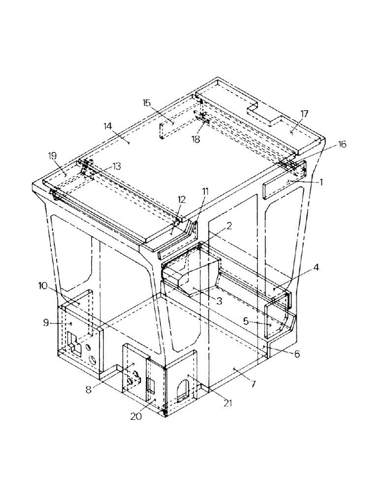 Схема запчастей Case IH CM360 - (01-05) - CAB INSULATION AND VINYL (10) - CAB