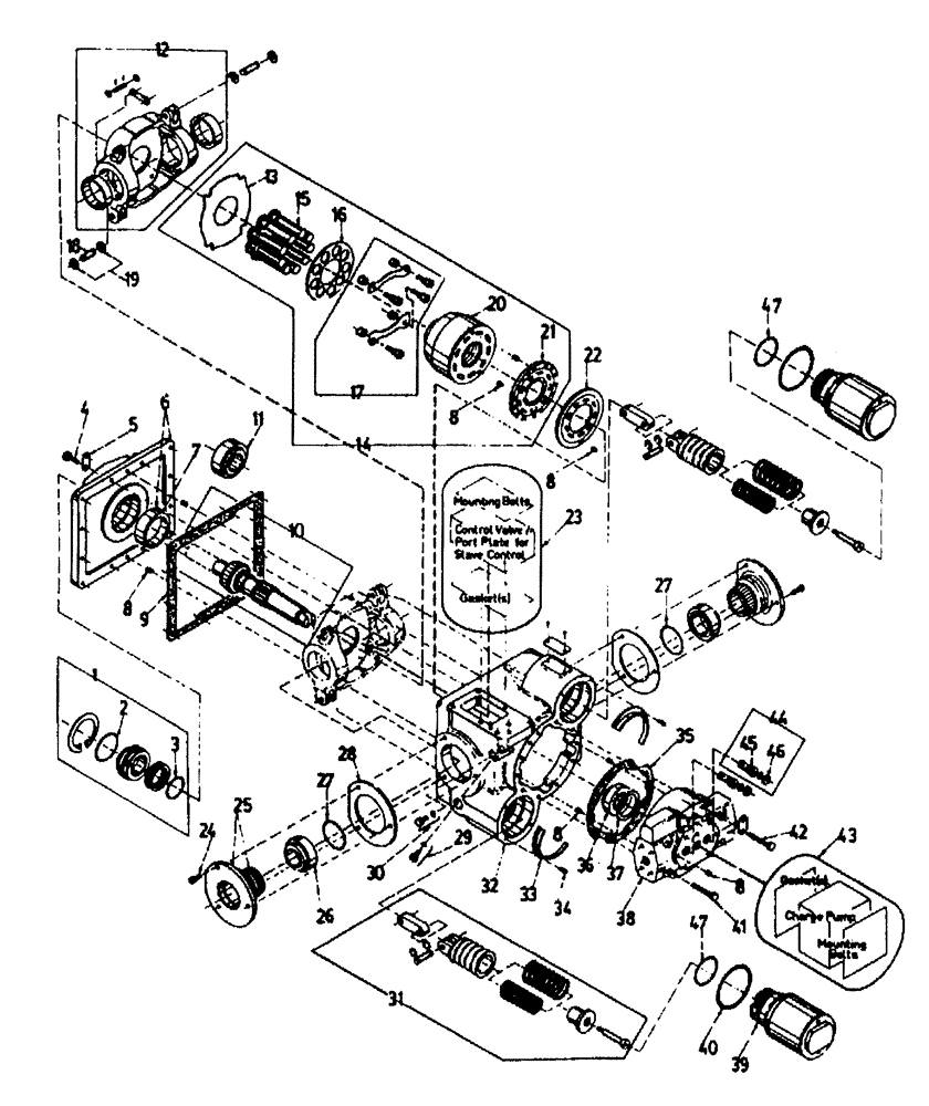 Схема запчастей Case IH 7700 - (B04[01]) - HYDRAULIC PUMP,  TRANSMISSION Hydraulic Components & Circuits