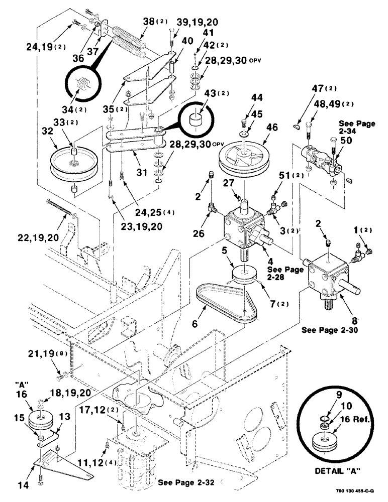 Схема запчастей Case IH 8315 - (2-22) - HEADER DRIVE ASSEMBLY, SECONDARY LEFT, S.N. CFH0104076 AND LATER (09) - CHASSIS