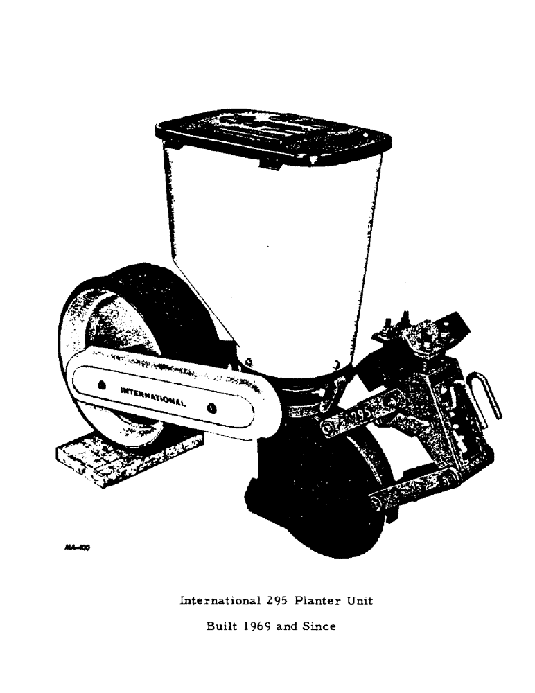 Схема запчастей Case IH 295 - (Z-01) - INTERNATIONAL 295 PLANTER UNIT, BUILT 1969 AND SINCE 