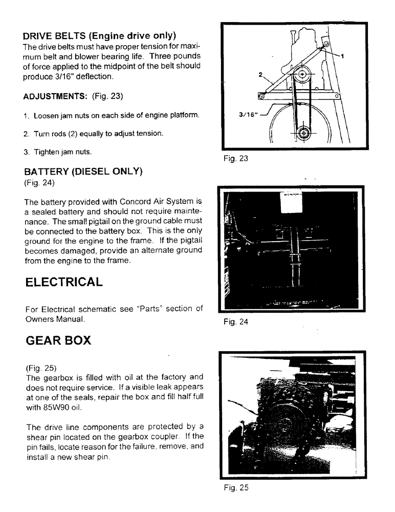 Схема запчастей Case IH 3400 - (B11) - DRIVE BELTS (ENGINE DRIVE ONLY)/BATTERY (DIESEL ONLY)/ELECTRICAL/GEARBOX 