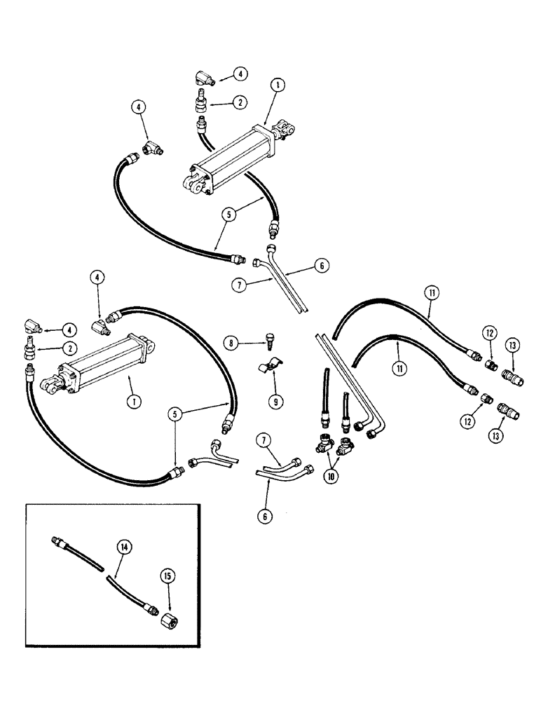 Схема запчастей Case IH 324 - (20) - HYDRAULIC HOSES AND PIPES 