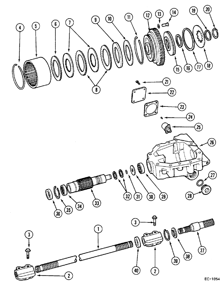 Схема запчастей Case IH 685 - (6-516) - TRANSFER GEARBOX - 4 WHEEL DRIVE (06) - POWER TRAIN