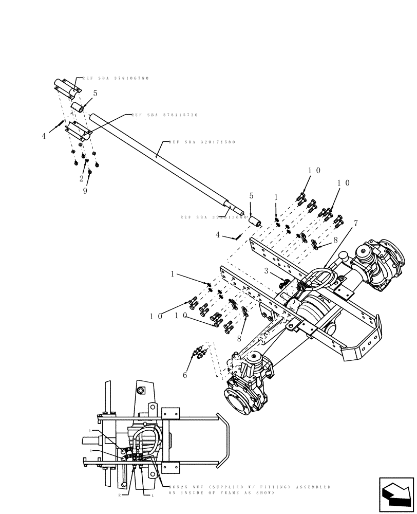 Схема запчастей Case IH FARMALL 45 - (04.01) - FRONT AXLE, FWD (04) - FRONT AXLE & STEERING