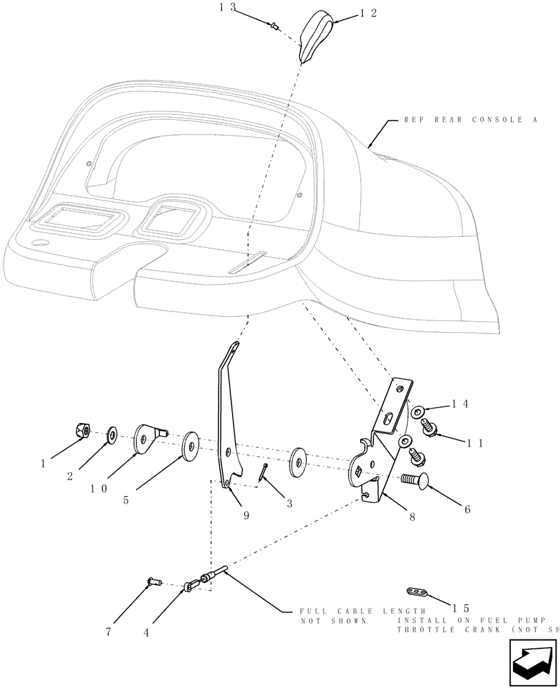 Схема запчастей Case IH FARMALL 40 - (10.07) - HAND THROTTLE ASSEMBLY (10) - OPERATORS PLATFORM/CAB