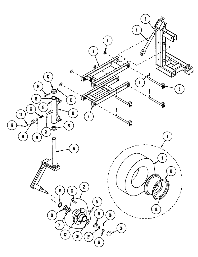 Схема запчастей Case IH CONCORD - (B22) - SINGLE CASTER, DISCONTINUED 