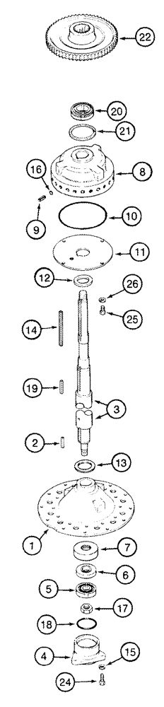 Схема запчастей Case IH 420 - (09A-19) - DRUM ROTOR SUPPORTS AND SHAFT (13) - PICKING SYSTEM