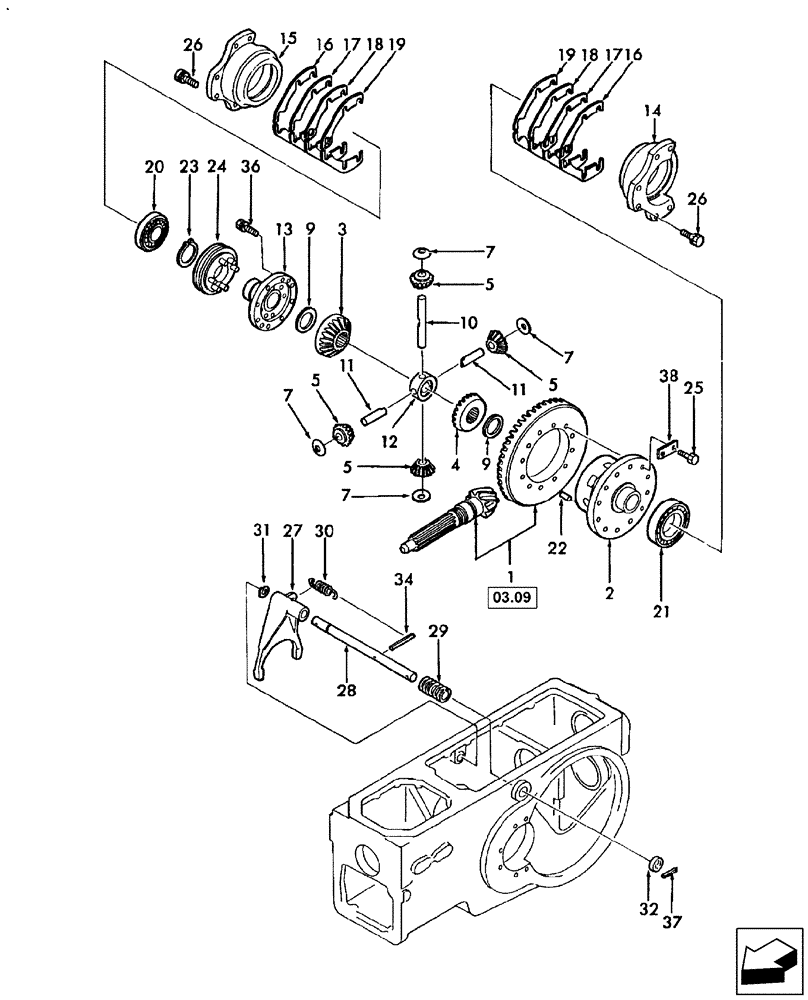 Схема запчастей Case IH FARMALL 55 - (05.01) - DIFFERENTIAL (05) - REAR AXLE