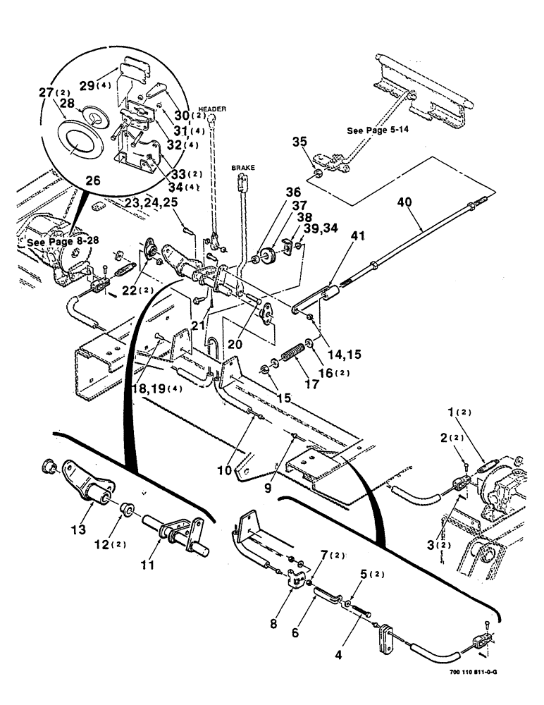 Схема запчастей Case IH 8825HP - (05-12) - BRAKE AND NEUTRAL LOCK ASSEMBLY (07) - BRAKES