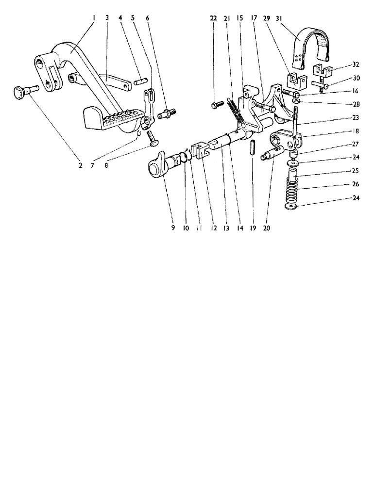 Схема запчастей Case IH 880A - (028) - CLUTCH STOP, 880/A MODELS (03.1) - CLUTCH