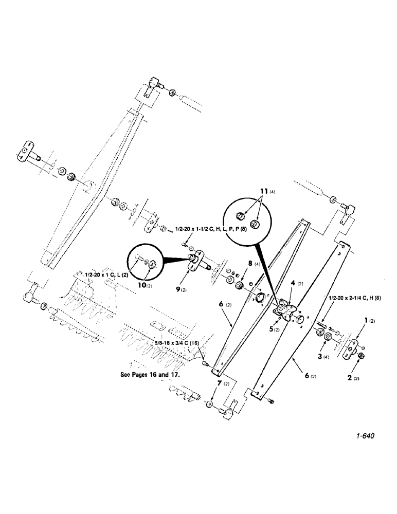 Схема запчастей Case IH 8830 - (20) - SWAYBAR ASSEMBLY, LEFT AND RIGHT (58) - ATTACHMENTS/HEADERS