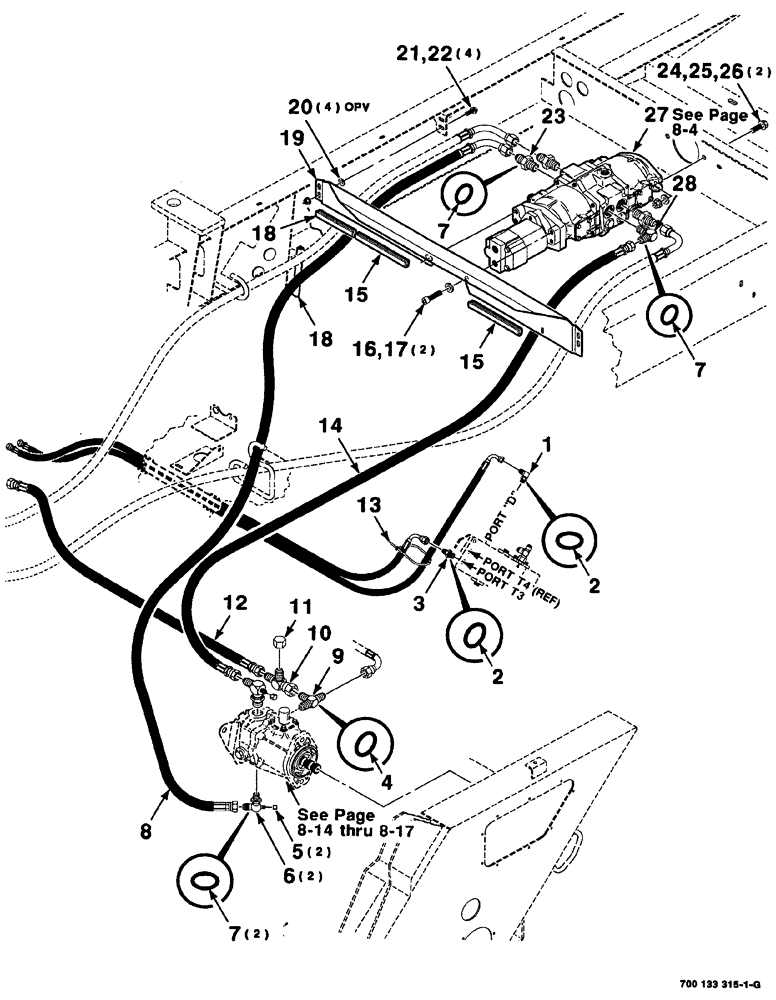 Схема запчастей Case IH 8880 - (08-002) - HYDRULIC DRIVE ASSEMBLY - LEFT (35) - HYDRAULIC SYSTEMS