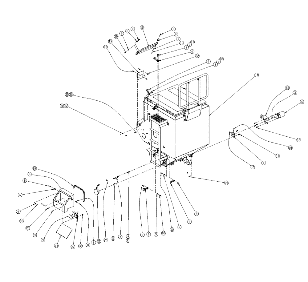 Схема запчастей Case IH 438 - (06-003) - PARTS GROUP, DOUBLE BIN, LH, 50 Bin Group