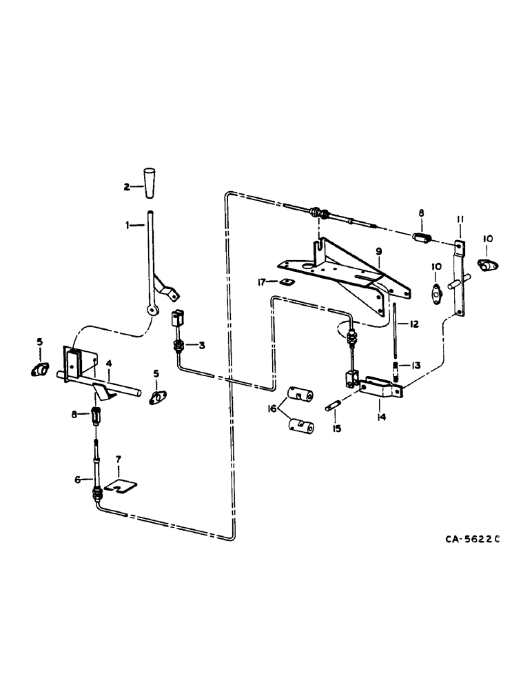 Схема запчастей Case IH 1460 - (07-010) - TRANSMISSION GEAR SHIFT AND LINKAGE (04) - Drive Train