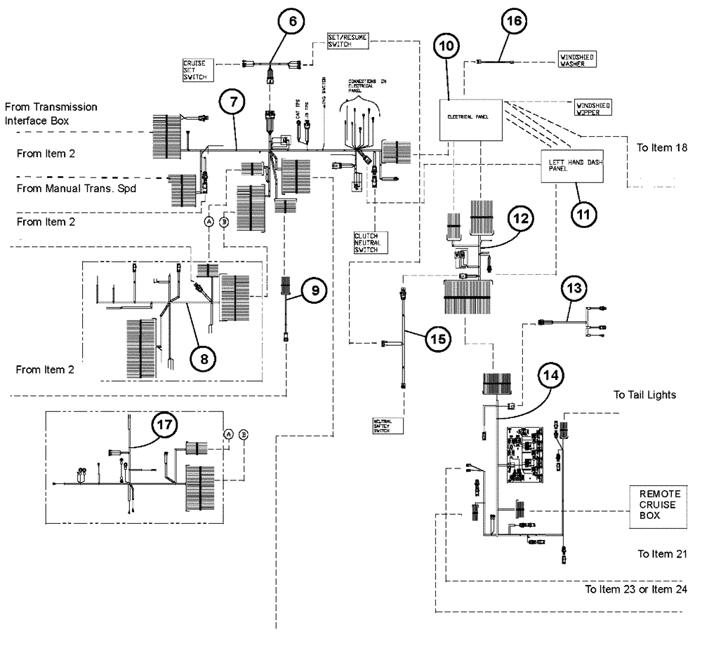 Схема запчастей Case IH FLX4300 - (08-003[02]) - MAIN ELECTRICAL HARNESSES (06) - ELECTRICAL