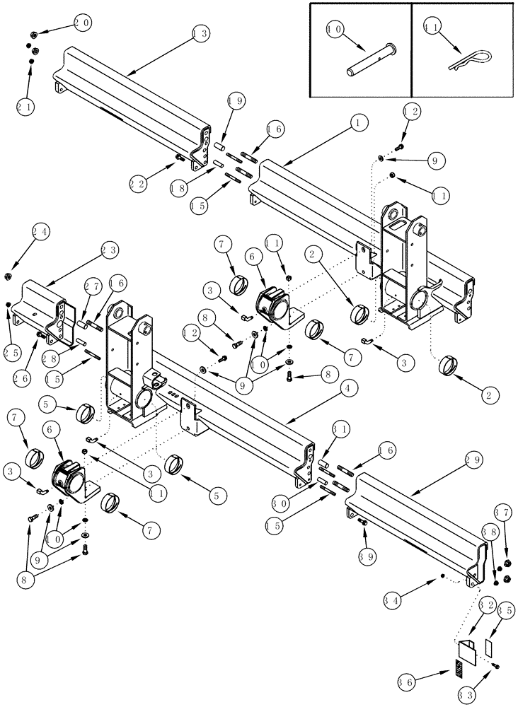 Схема запчастей Case IH CPX610 - (09A-33) - TOOLBARS AND EXTENSIONS (13) - PICKING SYSTEM