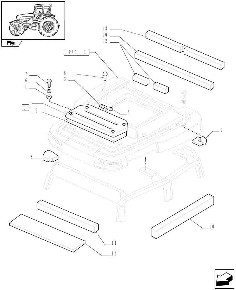 Схема запчастей Case IH FARMALL 105U - (1.94.0[02]) - CAB WITH ESCAPE HATCH - HATCH - W/CAB - C6500 (10) - OPERATORS PLATFORM/CAB