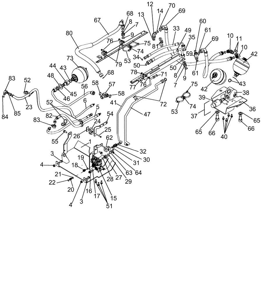 Схема запчастей Case IH MAGNUM 335 - (05-09A) - HYDRAULIC SYSTEM - CLASS V - SUSPENDED MFD AXLE - MAGNUM 275, 305 AND 335 (05) - STEERING