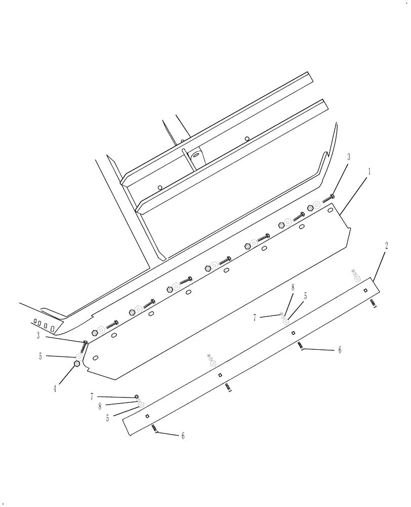 Схема запчастей Case IH 717721476 - (007) - SIDE SKIRT SKID SHOE (11) - WHEELS