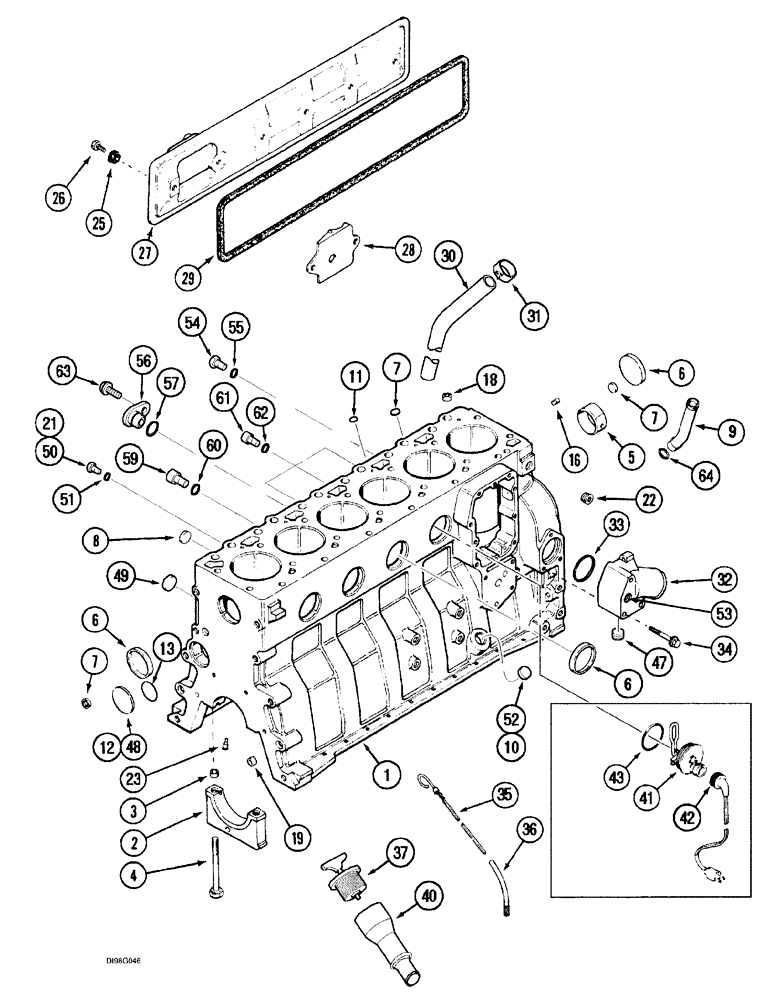 Схема запчастей Case IH SPX3185 - (058) - ENGINE, CYLINDER BLOCK (10) - ENGINE