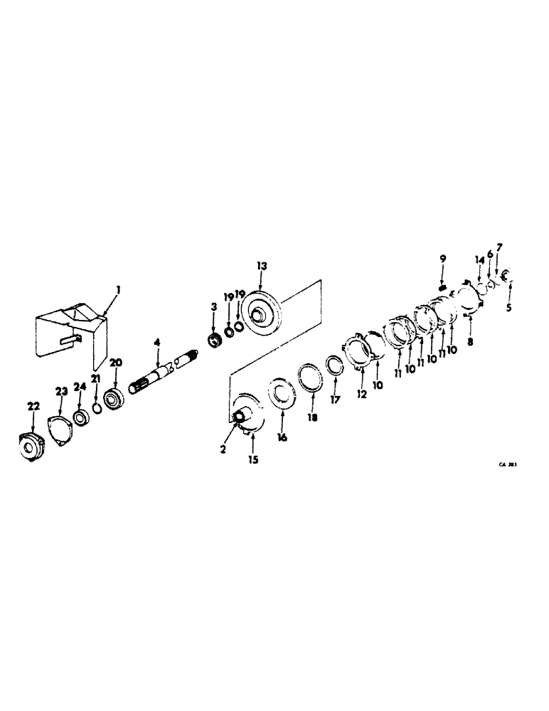 Схема запчастей Case IH 474 - (07-31) - INDEPENDENT POWER TAKE OFF, SINGLE SPEED (04) - Drive Train