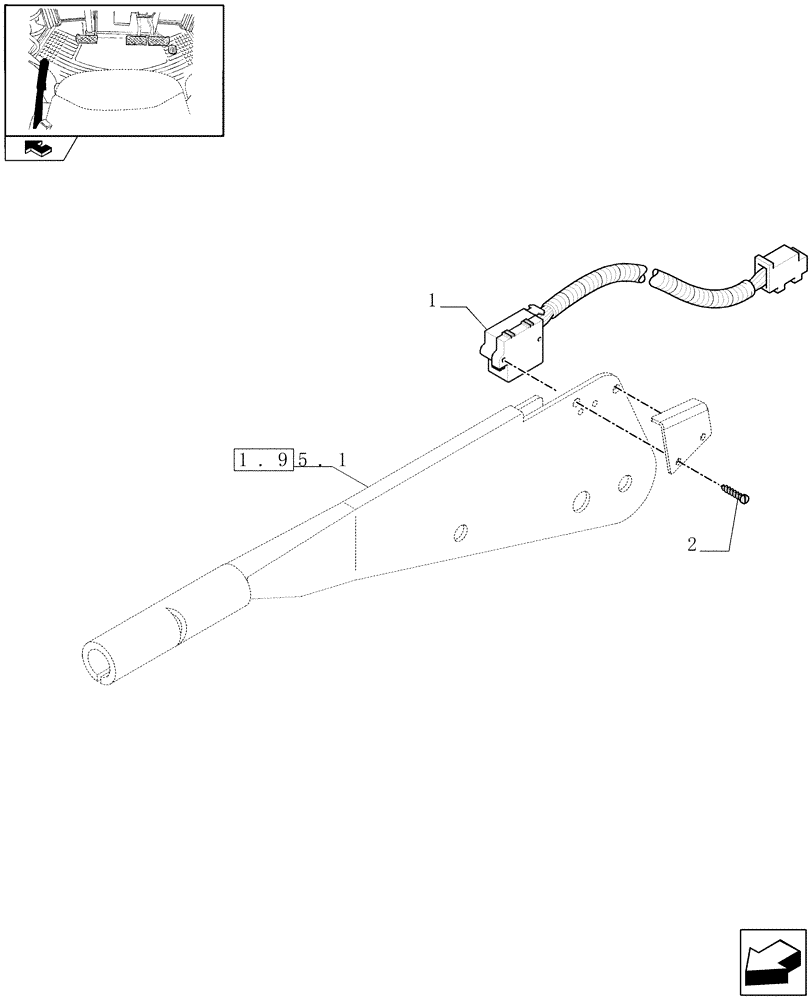 Схема запчастей Case IH PUMA 180 - (1.75.1[08]) - HAND BRAKE SWITCH (06) - ELECTRICAL SYSTEMS