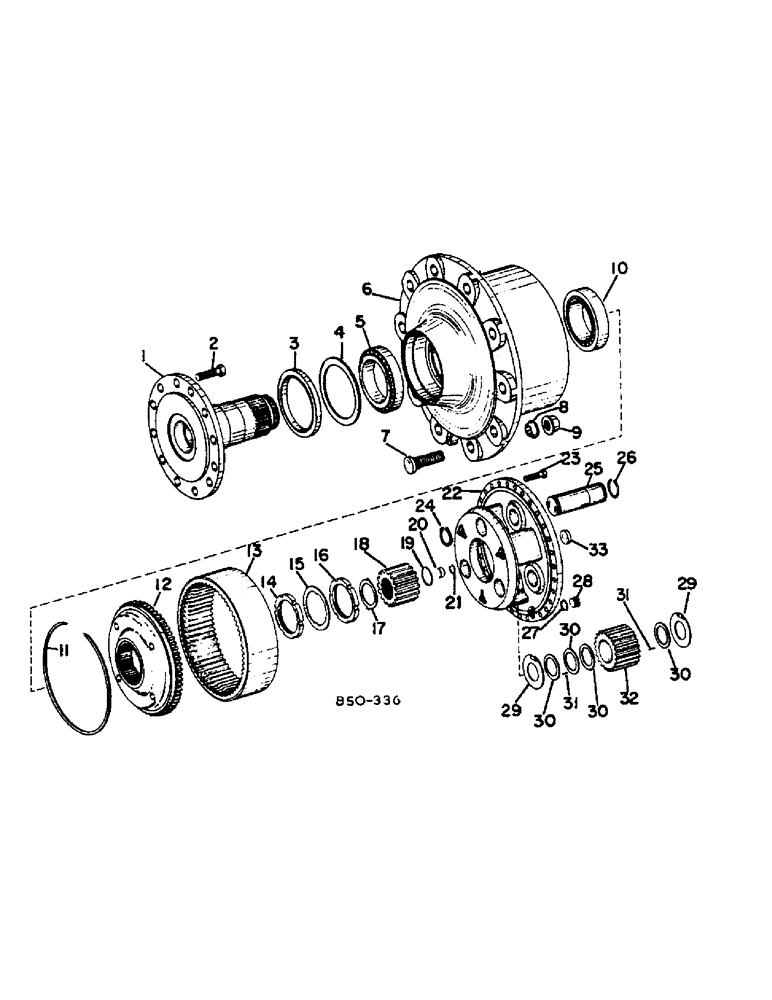 Схема запчастей Case IH 584 - (07-62) - HUB CARRIER, PLANETARY DRIVE, ALL WHEEL DRIVE, ZF AXLE (04) - Drive Train