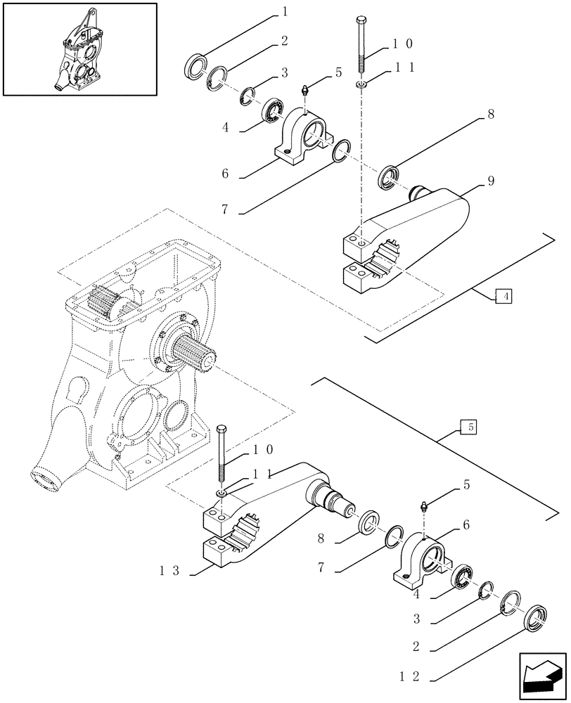 Схема запчастей Case IH LBX331P - (03.05[01]) - MAIN GEARBOX (03) - MAIN GEARBOX