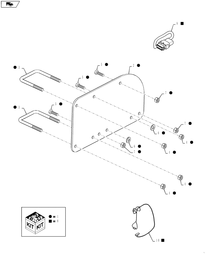 Схема запчастей Case IH 3230 - (55.440.06[02]) - ACCUBOOM UPDATE KIT, BSN YAT028471 (55) - ELECTRICAL SYSTEMS