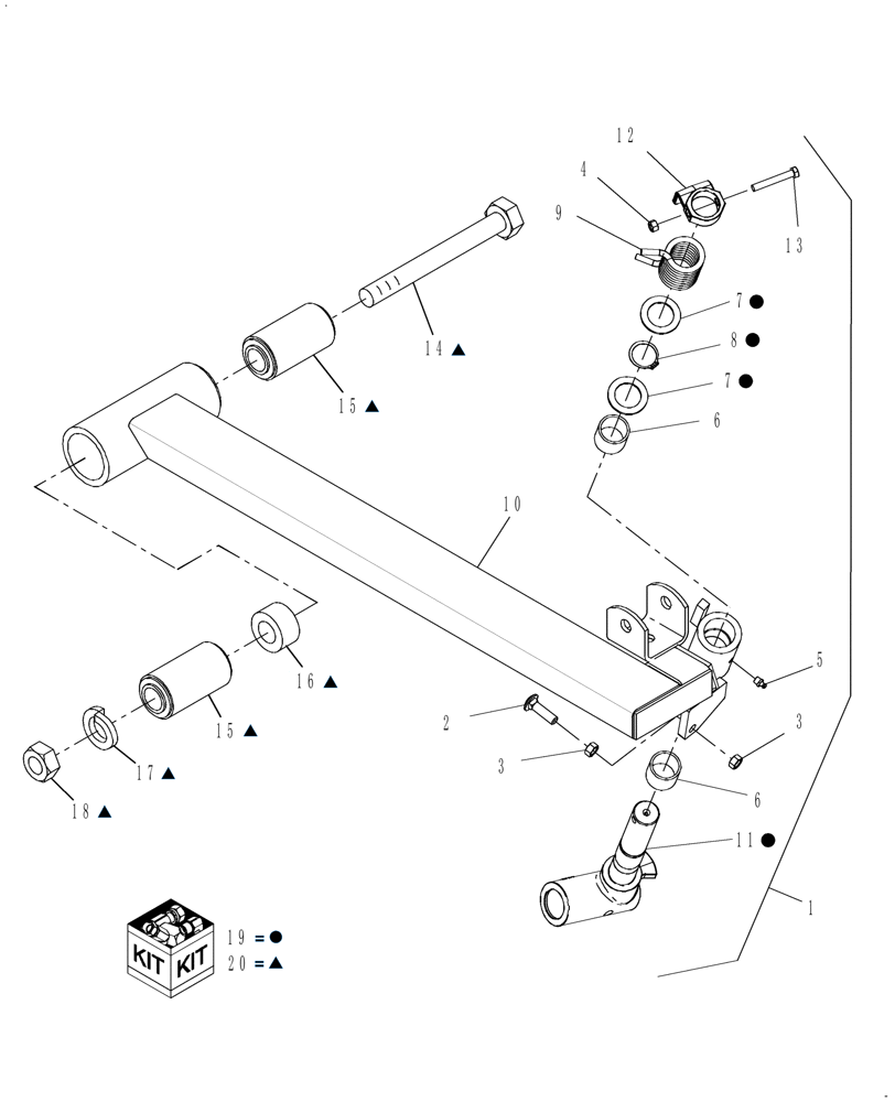 Схема запчастей Case IH DH302 - (20.03.10[3]) - GAUGE WHEEL MOUNT ARM, 2010 (11) - WHEELS