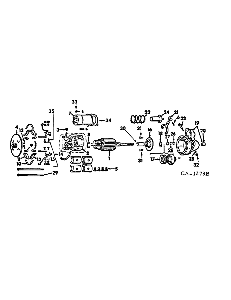 Схема запчастей Case IH 674 - (08-04) - ELECTRICAL, CRANKING MOTOR, DELCO REMY, CARBURETED ENGINE TRACTORS (06) - ELECTRICAL