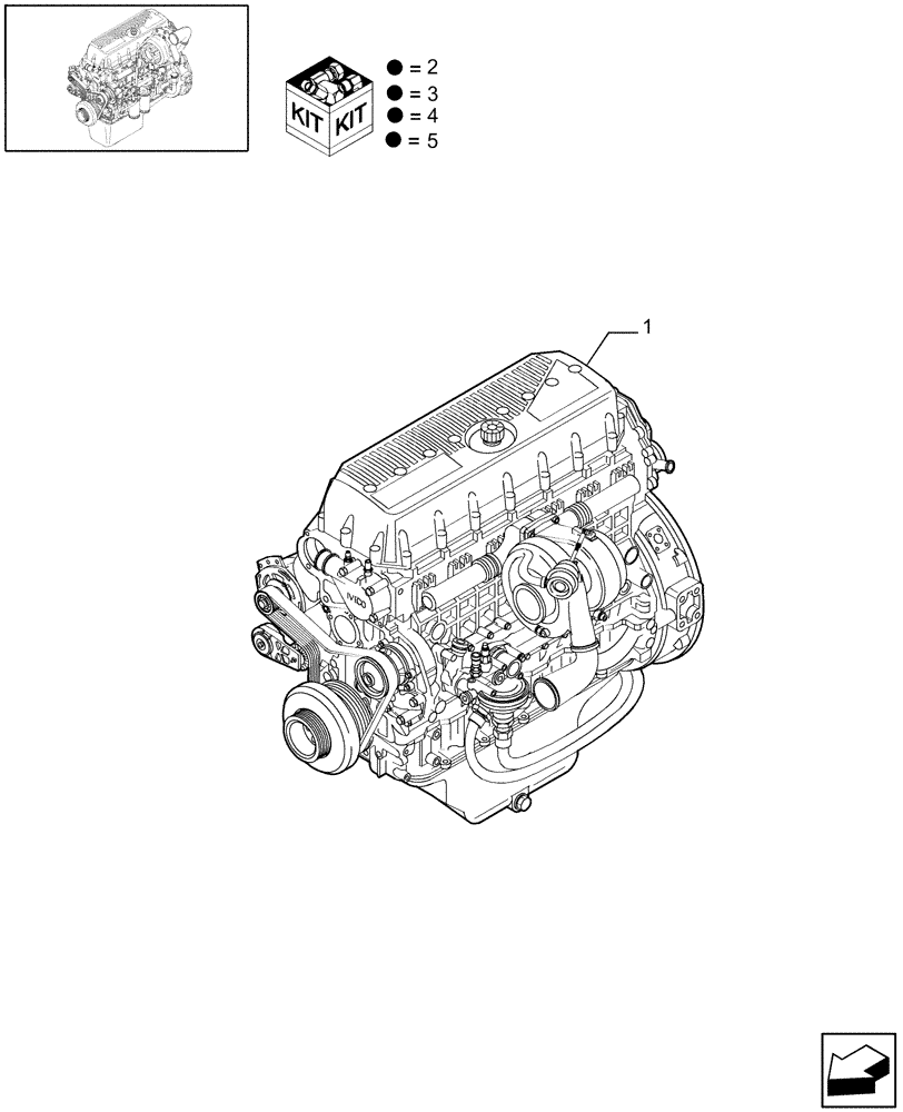 Схема запчастей Case IH AFX8010 - (B.10[2]) - ENGINE ASSY (500363876) B - Power Production