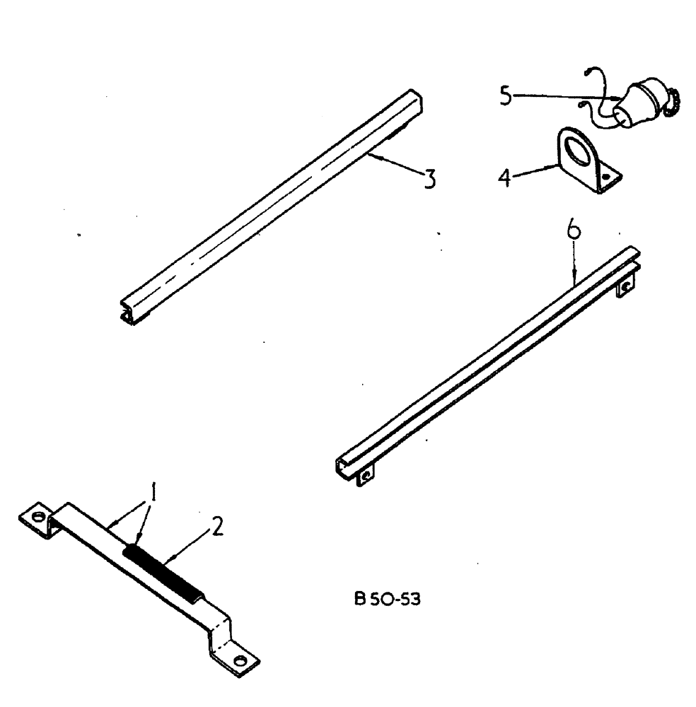 Схема запчастей Case IH 884 - (08-030) - FENDER CONDUIT AND 2 PIN SOCKET - MACHINES NOT FITTED WITH CAB (06) - ELECTRICAL