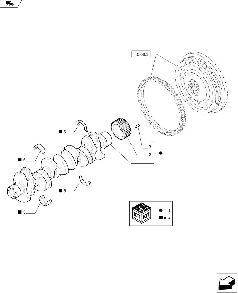 Схема запчастей Case IH A8800 - (0.08.0) - CRANKSHAFT & RELATED PARTS (504128792) (10) - ENGINE