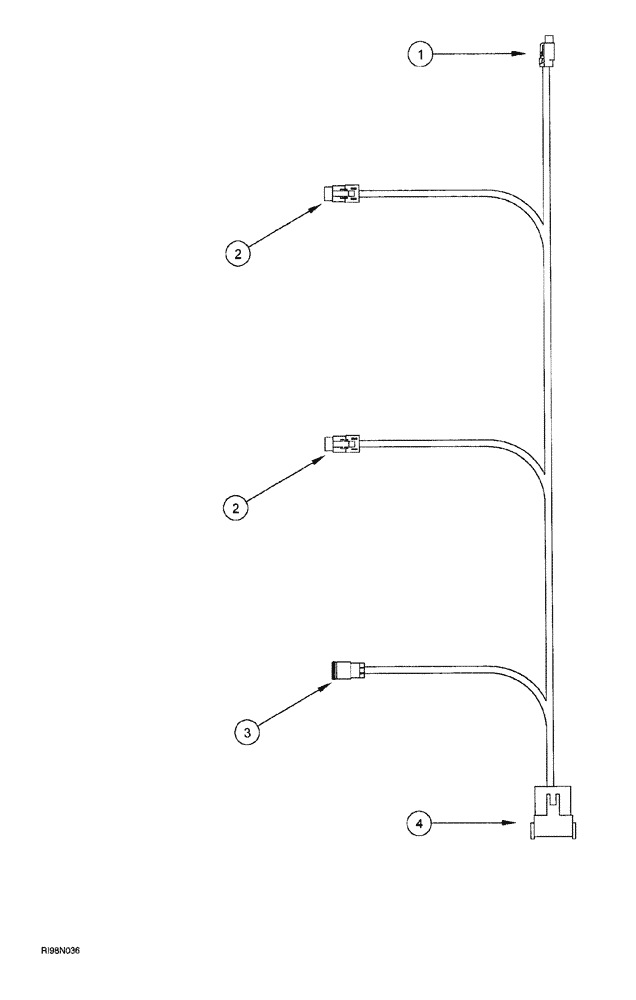 Схема запчастей Case IH AFS - (04-44) - HARNESS (955 TRAILING AFS PLANTER - 1999, CYCLO FERTILIZER 12 ROW NARROW AND 16 ROW NARROW ONLY) (55) - ELECTRICAL SYSTEMS