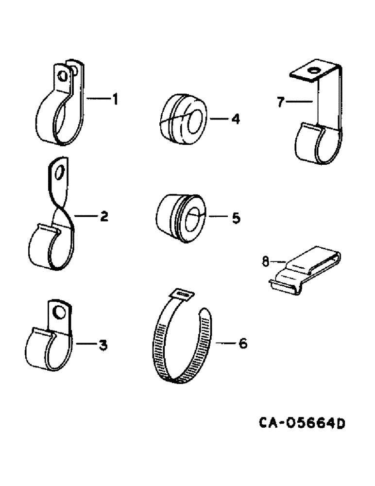 Схема запчастей Case IH 1470 - (08-01) - ELECTRICAL, CLIPS, GROMMETS AND STRIPS (06) - ELECTRICAL