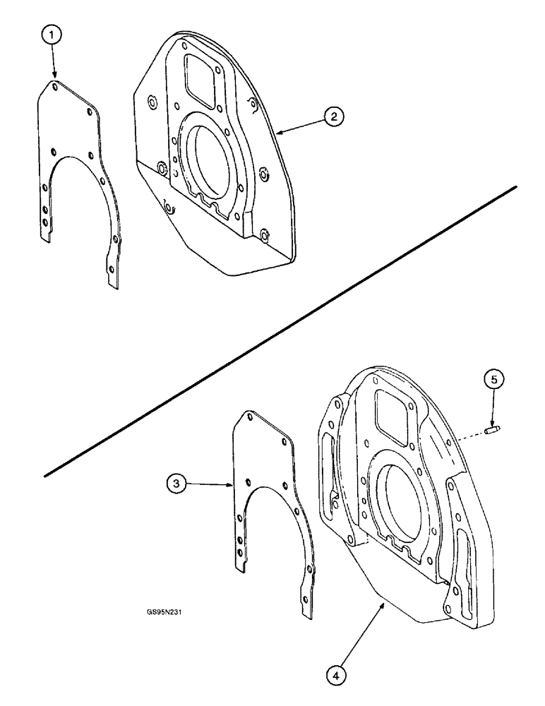 Схема запчастей Case IH D-360 - (9B-56) - FLYWHEEL HOUSING, 453 COMBINES, 766 TRACTORS AND 886 TRACTORS 