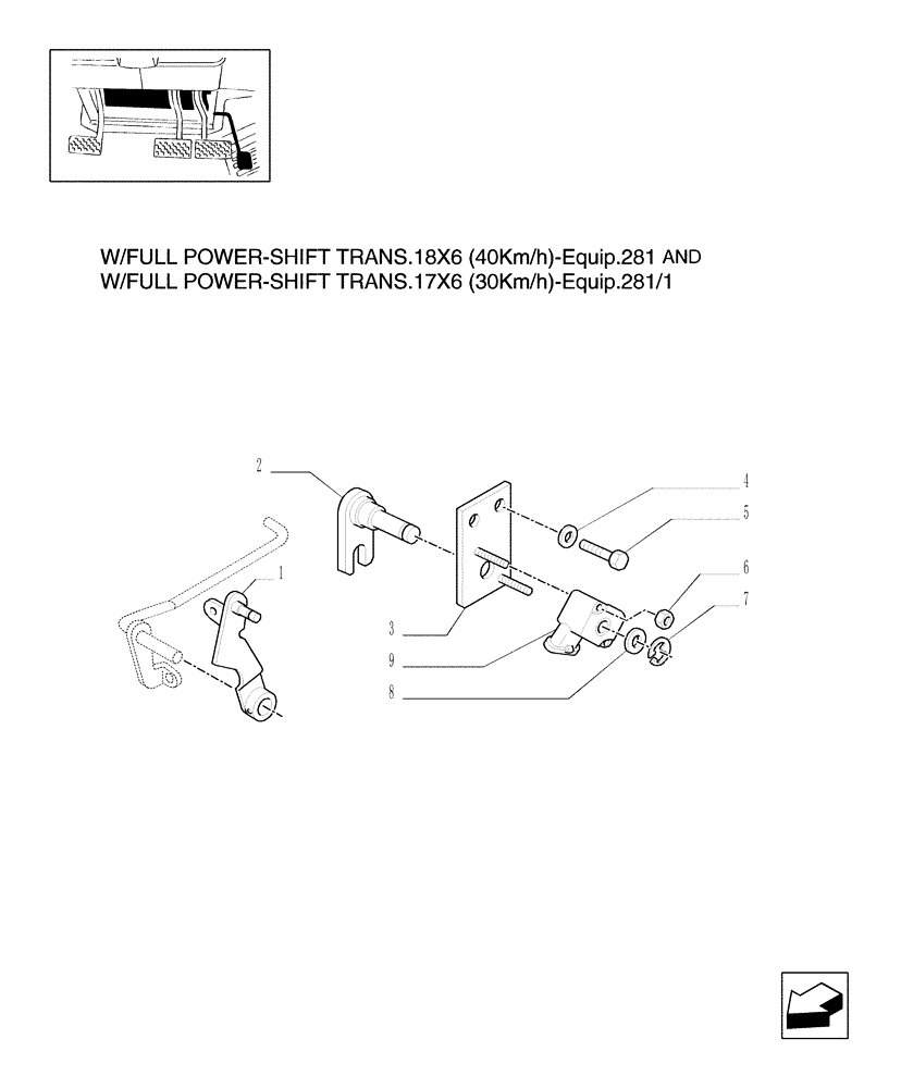 Схема запчастей Case IH MXM130 - (1.95.4/02) - (VAR.281) ACCELERATOR CONTROL LINKAGE (10) - OPERATORS PLATFORM/CAB