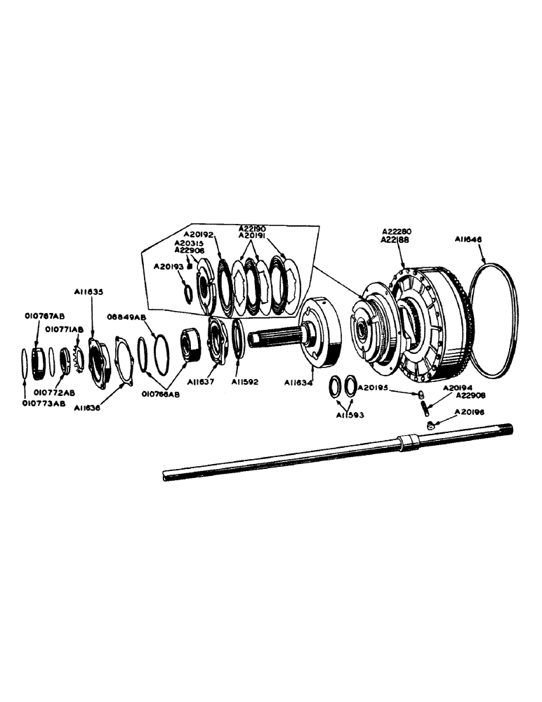 Схема запчастей Case IH 700 - (102) - TORQUE CONVERTER AND PARTS (06) - POWER TRAIN