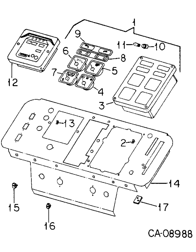 Схема запчастей Case IH 7488 - (11-01) - INSTRUMENTS, INSTRUMENT PANEL AND GAGES Instruments