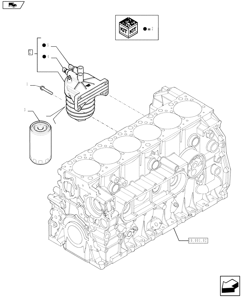 Схема запчастей Case IH F2CFE613C A010 - (10.206.01) - FUEL FILTER & RELATED PARTS (504363526 - 504363525) 