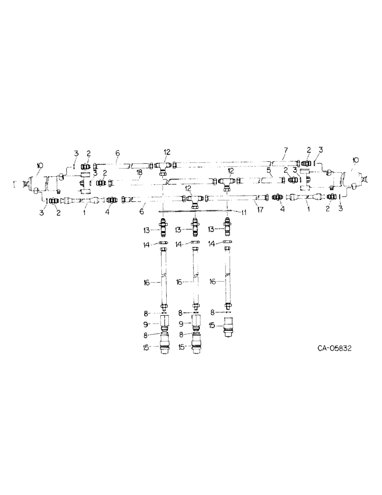 Схема запчастей Case IH 153 - (AP-07) - HYDRAULIC CONNECTIONS, UNIT Z 